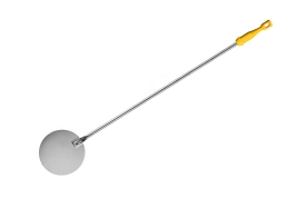 כף מסובבת פיצה עגולה 20 ס"מ מחוררת אורך 150 ס"מ ידית צהובה LILLY