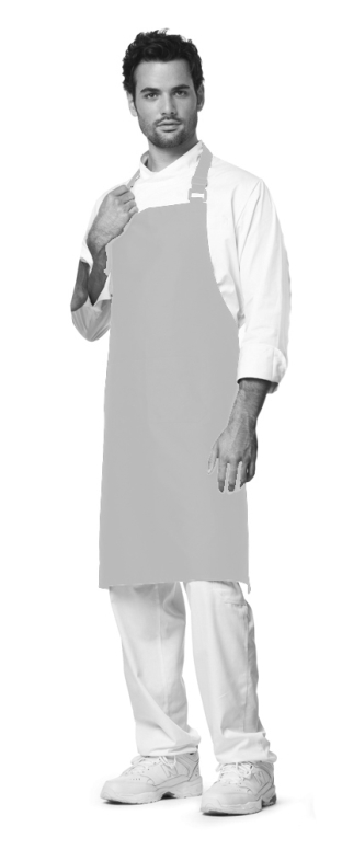 סינר שלם ארוך ביסטרו לבן warker 3