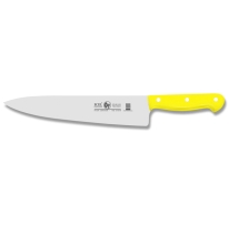 סכין שף רחב 25 ס"מ ידית בקלית צהובה ICEL TECHNIK