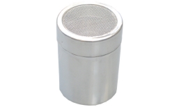 מלחיה נירוסטה /מסננת לאבקת סוכר צפופה מכסה רשת