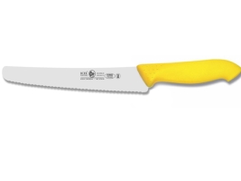 סכין לחם משופע 25 ס"מ ידית צהובה ICEL PROFLEX