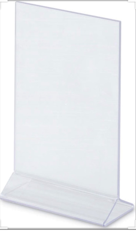 מעמד לתפריט 30.5/21 ס"מ (34131)  אקרילי A4 ( עובי 2 מ"מ מסור ) 3