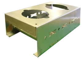 מעמד לחימום כלים מלבני "אליה" שחור שני חורים  מידות 33/17 ס"מ ( deko-1.20 mm )