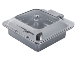 שפינג לאינדוקציה ללא רגליים מרובע 2/3 5.5 ליטר חלון זכוכית