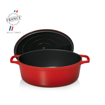 סיר קסרול אובל אדום/בורדו 33 ס"מ 7 ליטר CHASSEUR 5