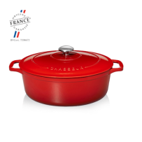 סיר קסרול אובל אדום/בורדו 33 ס"מ 7 ליטר CHASSEUR