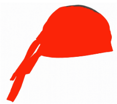 כובע בנדנה כתום עם רשת Worker