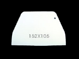 קלף טרפז חלק לבן 15/10.5 ס"מ