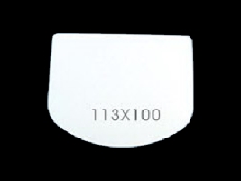 קלף מלבן חד פעמי דק במיוחד קצה מעוגל 11/10 ס"מ (5 יח במארז )