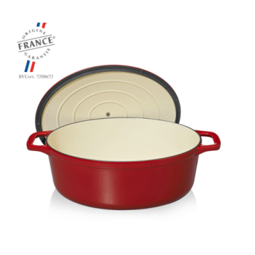 סיר קסרול אובל אדום/בורדו 29 ס"מ 5 ליטר CHASSEUR 5