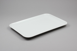 מגש אמי 33*23 ס"מ מלמין לבן