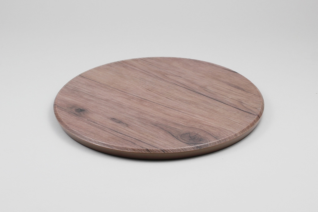 לוח דמוי עץ עגול 26.5 ס"מ מלמין 3