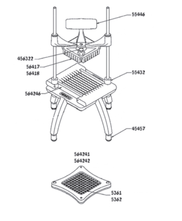 בורג לשוקולד לידית לקוצץ  NEMCO (מתאים למק"ט  575002) 3