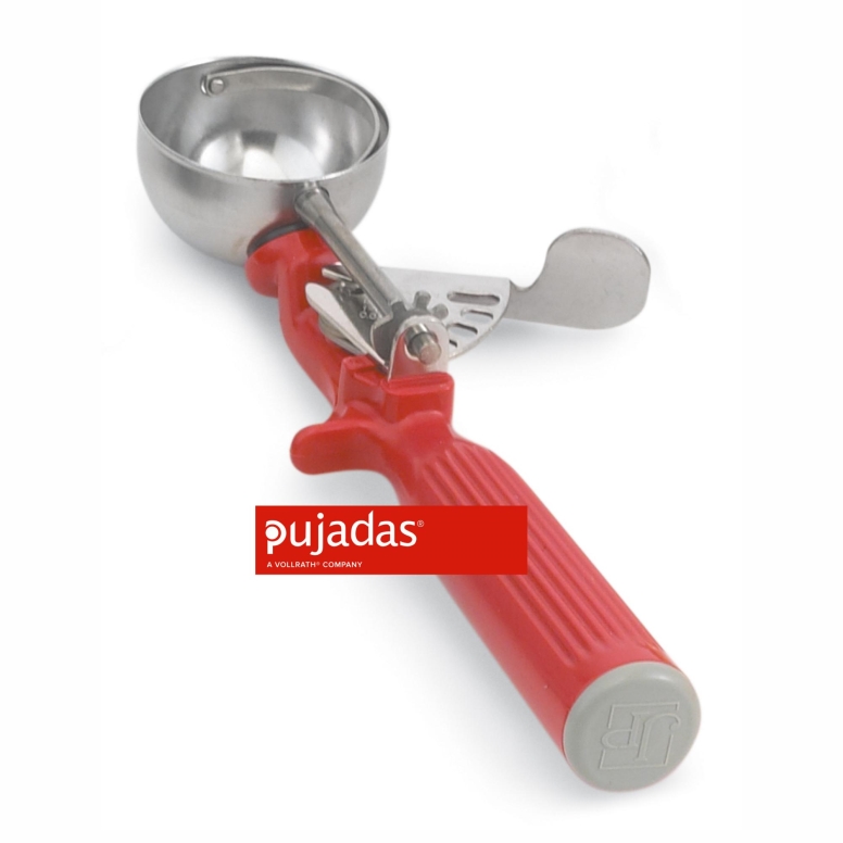 כף גלידה/מידה קפיץ נירוסטה 39 מ"ל ידית אדומה PUJADAS 3