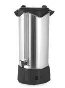 "נטו"-מיחם HOT מנירוסטה 88 כוסות 16 ליטר מכסה פלסטיק שחור (גוף חימום נסתר)"נטו"