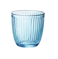 כוס מים פסים כחול 1/12 BORMIOLI LINE ACQUA LIVELY BLUE 29CL