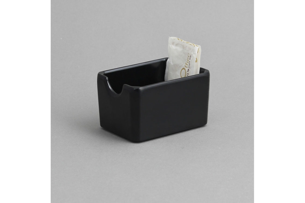 כלי לשקיות סוכר מלמין שחור מלבני EFAY 96/12 3