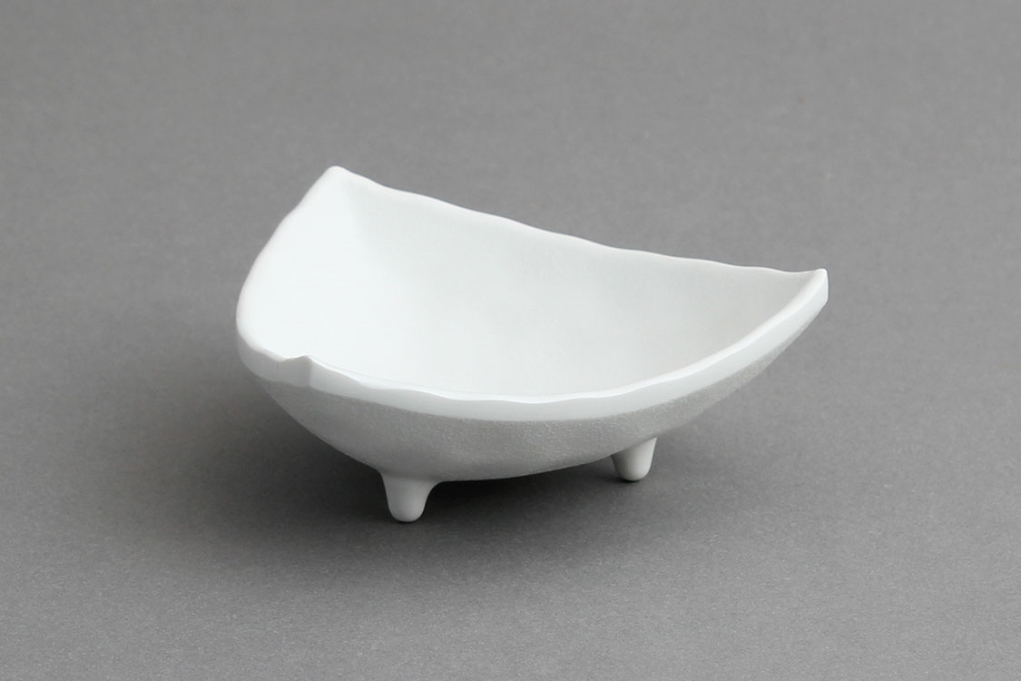 קערית משולשת זן 10 ס"מ מלמין לבן EFAY 3