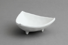 קערית משולשת זן 10 ס"מ מלמין לבן EFAY