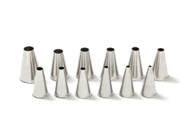 סט צנטרים 12 יח' נירוסטה חלק SAM