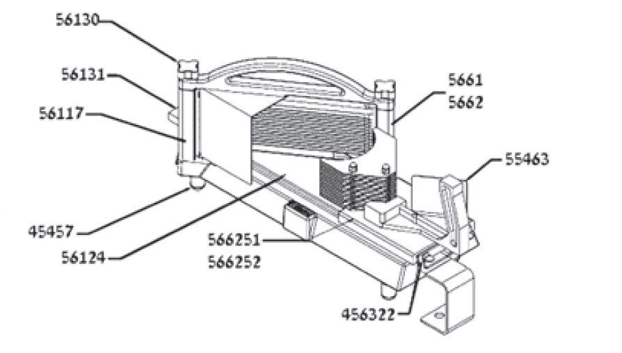 דוחף/סט למלות כולל ידית לפורס עגבניות "1/4 NEMCO 3