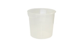 מיכל אחסון עגול 22 ליטר פוליפרופילן שקוף למחצה RUBBERMAID