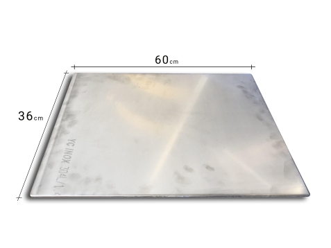 "נטו"-משטח /פלטה /  מגש אפייה / פיצה עבה 60X36 עובי 5.00 מ"מ נירוסטה 304 ( במקום אבן שמוט ) "נטו" 5