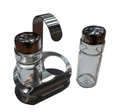 סט מלח פלפל + מתקן מנירוסטה SPS01 3