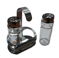 סט מלח פלפל + מתקן מנירוסטה SPS01