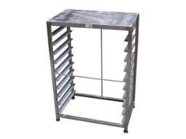 מעמד ל-10 מגשים 60/40 פתיחה 610 מ"מ גובה 90 ס"מ - עם משטח עליון