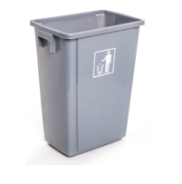 פח בר מלבני אפור 60/45/31 ס"מ 55 ליטר