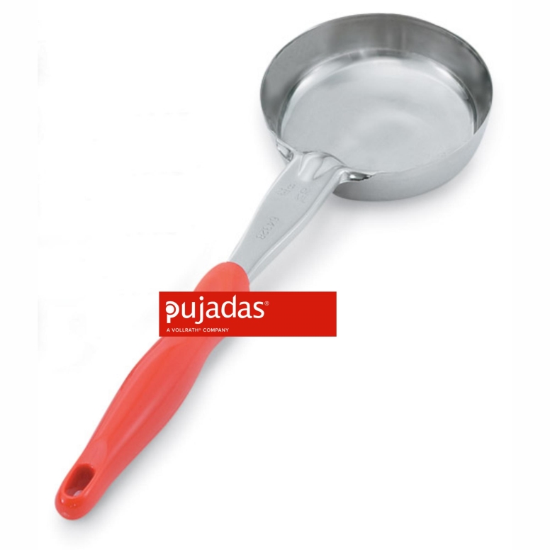 כף רוטב פיצה 235 מ"ל קוטר 10.2 ס"מ אורך 36 ס"מ ידית אדומה PUJADAS 3