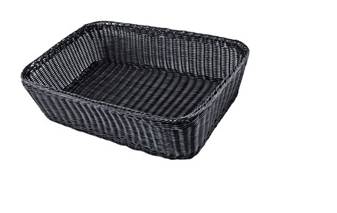 סלסלה 1/1 מחוזקת 53/32.5/10 ס"מ דמוי קש שחור 3