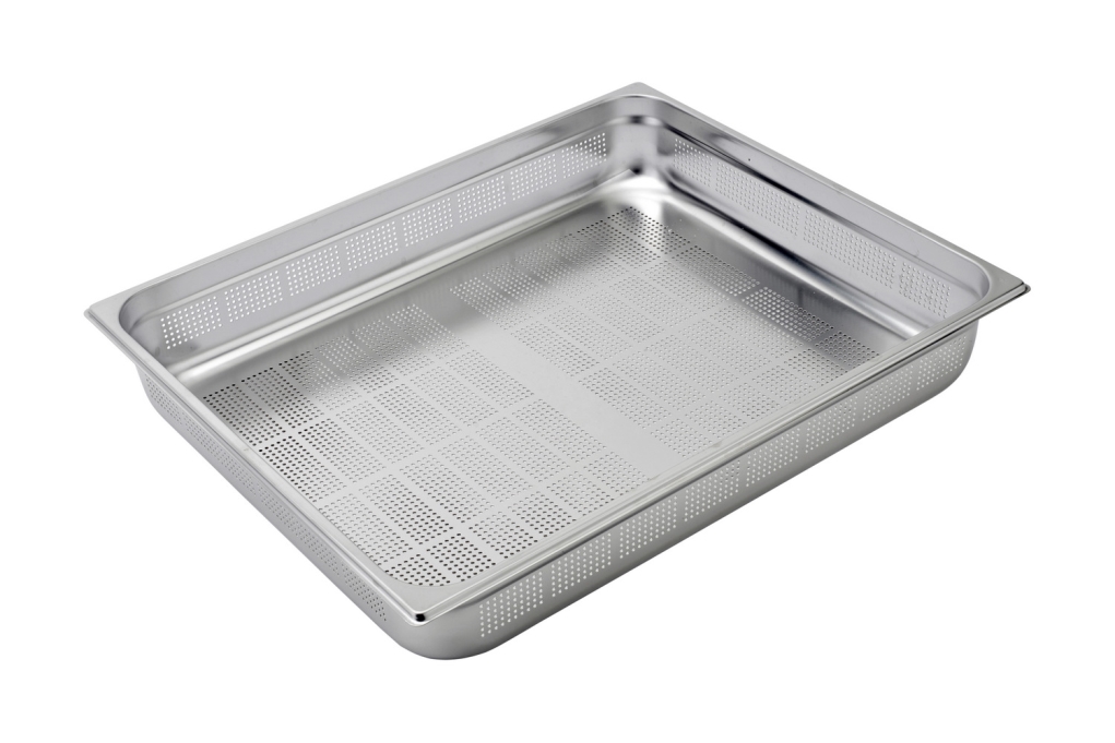 תבנית גסטרונום מחורר 2/1/100 (65/53 ג-10 ס"מ)(30 ליטר) נירוסטה 0.8 מ"מ 3