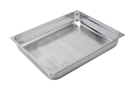 תבנית גסטרונום מחורר 2/1/100 (65/53 ג-10 ס"מ)(30 ליטר) נירוסטה 0.8 מ"מ