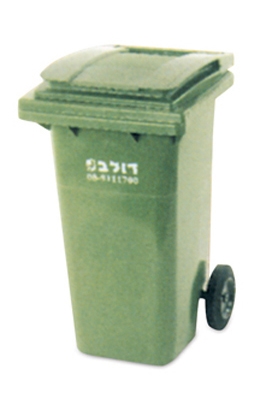 עגלה / עגלת אשפה ירוק 60 ליטר ירוק דולב 3