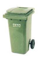 עגלה / עגלת אשפה ירוק 60 ליטר ירוק דולב