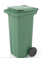 עגלה / עגלת אשפה ירוק 120 ליטר דולב