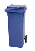 עגלה / עגלת אשפה כחול 140 ליטר למיחזור נייר+מנעול דולב