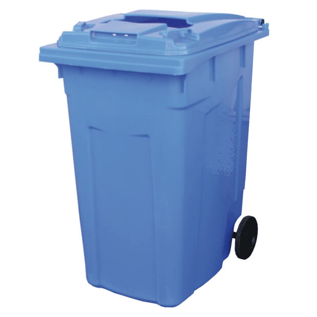 עגלה / עגלת אשפה כחול 360 ליטר דולב 3