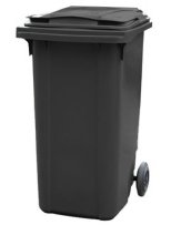 עגלה / עגלת אשפה שחור 240 ליטר דולב