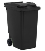 עגלה / עגלת אשפה שחור 360 ליטר דולב