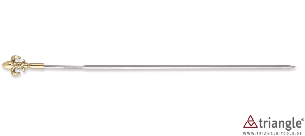 שיפוד נירוסטה  ראש חבצלת 25 ס"מ מוזהב Triangle 3