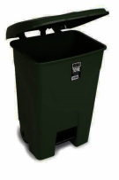 פח דוושה/פדל 80 ליטר שחור עם גלגלים 50.5/45/73 ס"מ