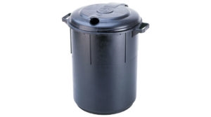 פח 60 ליטר שחור+מכסה פלסגד 3