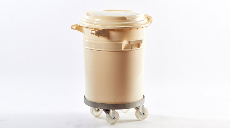 פח 80 ליטר שנהב +מכסה למזון בלבד פלסגד 3