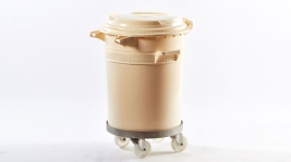 פח 80 ליטר שנהב +מכסה למזון בלבד פלסגד