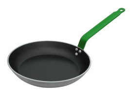 מחבת אלומיניום מקצועי ציפוי טפלון 24 ס"מ ידית  ירוקה best choice" לא מתאים לאינדוקציה!!