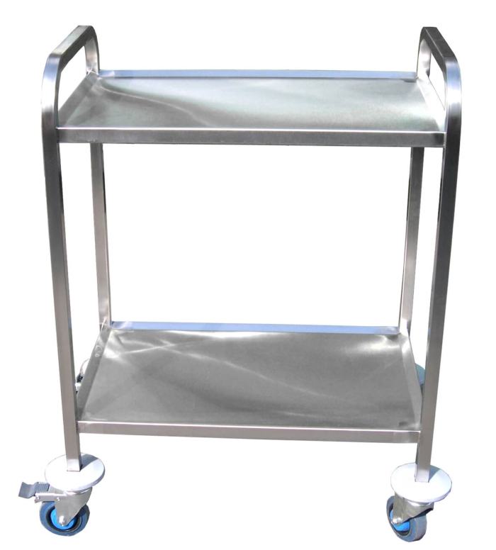 עגלה נירוסטה 2 קומות מדף 40/70 גובה 85 ס"מ 3