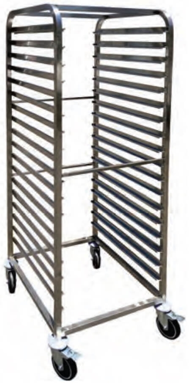 עגלה 18 מסלולים h-d מרותכת ומחוזקת לתבנית 2/1 ( 590*680 ג-1730- מ"מ ) 3